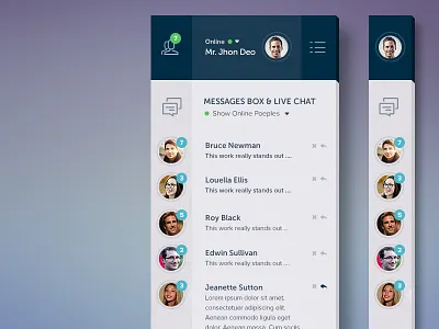 Dashboard Responsive Live Chat b2b blue chat dashboard iux responsive ui web