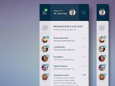 Dashboard Responsive Live Chat b2b blue chat dashboard iux responsive ui web