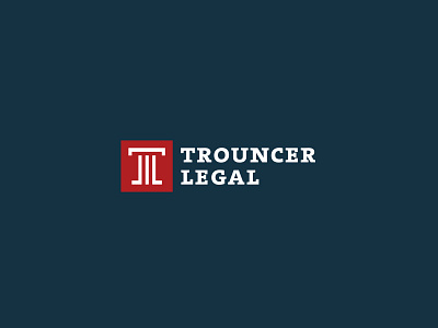 Trouncer Legal · Law firm logo advocate column firm law lawyer legal logo trouncer