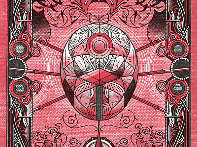Cronos print for Little White Lies 3rd rail cronos design guillermo del toro illustration little white lies magazine mubi poster print screen print screenprint