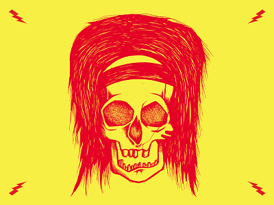 Hair Metal Halloween hair halloween illustration metal nevada reno rock and roll skull