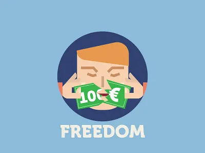 Freedom colors design flat freedom illustration minimal money