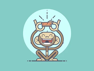 Monkey Pie! celebrate happy illustration line art monkey pie pumpkin pie