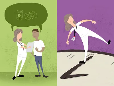 Healthcare Illustrations WIP 2 healthcare illustration nurse patient time wip