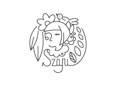 Szaju fashion line lineart logo