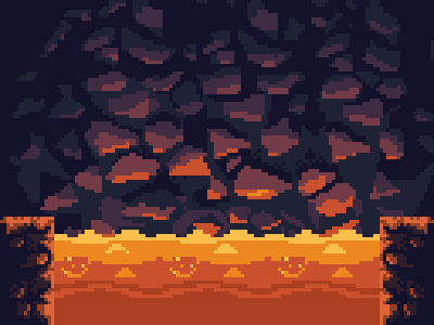 Lava Animation game indie game metroidvania pixel art