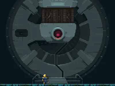 Airlock Entrance game indie game metroidvania pixel art