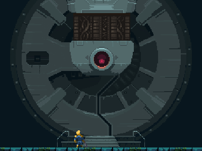 Airlock Entrance game indie game metroidvania pixel art