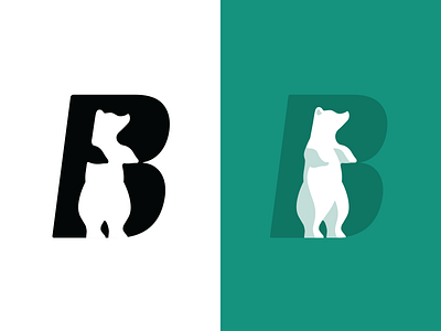 Bear Mark animal bear branding identity letter b logo mark negative space symbol