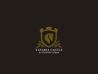 Castle hotel illustration logo
