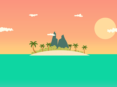 Taveuni Island animation illustration