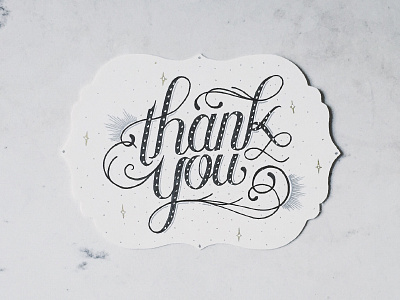 Thank You Card No.1 cursive custom type handlettering illustration lettering script type typography