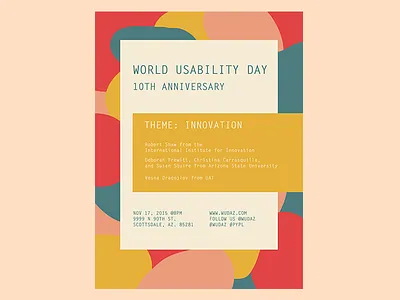 World Usability Day concept illustration innovation layout pastels pattern poster swiss texture typography ui ux vector