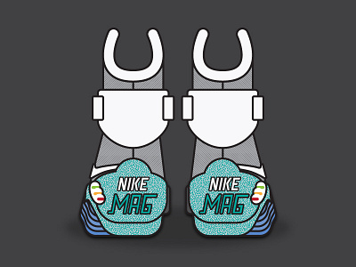 Nike Mag air mag back to the future future gear illustration marty mcfly mclfy minimal nike nike mag shoes vector