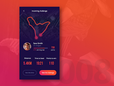 Day 8 - Running App 100 day challenge app challenge dailyui design fitness minimal running ui user interface workout