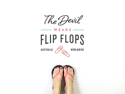 The Devil Wears Flip Flops branding