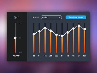 UI Element Challenge -- Day 090 Equalizer daily challenge equalizer presets ui ui design volume