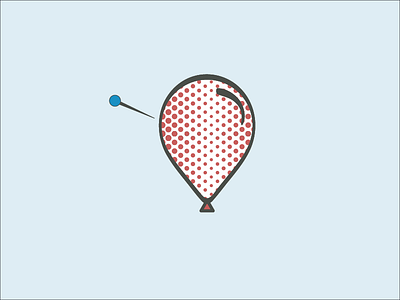 Don't pop your spots! acne balloon icon pin pop popart spots