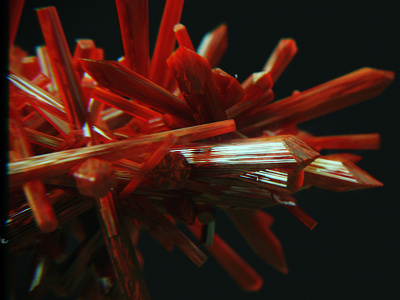 Crocoite 3d c4d cinema 4d crystal mineral mograph