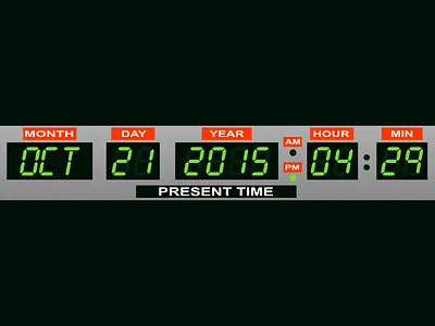 October 21, 2015 back bttf capacitor delorean doc flux future marty mcfly the to