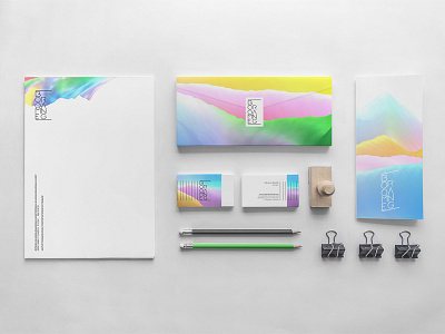 Boomerang Stationery branding colorful logo minimal stationery