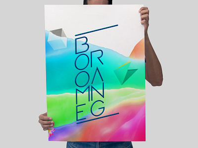 Boomerang Logo colorful design logo poster