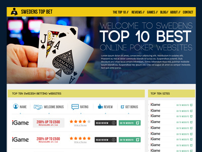 Gambling review website creative design digital design freelance modern ui ux web website