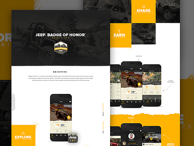 Jeep Case study case study checkin community iphone jeep off roading portfolio profile trails ui