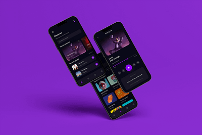 Music Playlist App UI/UX Design in Figma custom dark ui figma playlist ui ui design ui designer ui ux ux