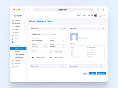 Logistix | Web App crm dashboard design icon design logistic icon logistic logo logistics logistics app logistics web app ui ui design web app