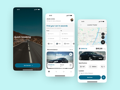 Car Rental App UI carrentalapp color dribbble figma mobile mobileui ui uidesign ux uxdesign uxui