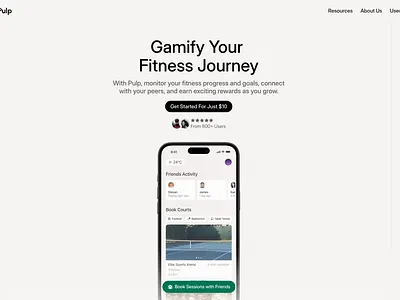 Hero section for the fitness app animation branding design framer graphic design illustration ui