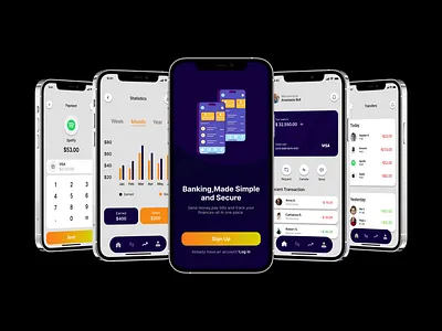 Mobile Banking App app app design bank banking credit card design financial app mobile mobile app mobile banking mobile banking app mobile ui money money transfer payment transaction ui ui design user interface ux