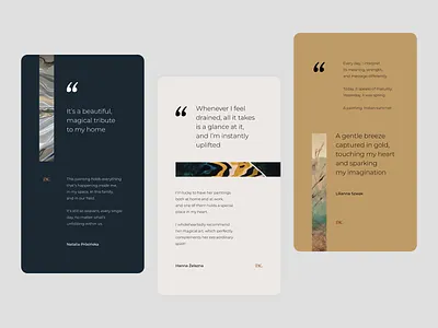 Premium Instagram Stories art brand branding cards design flat gold ig instagram layout luxury painter paintings premium quote review slides stories story testimonials