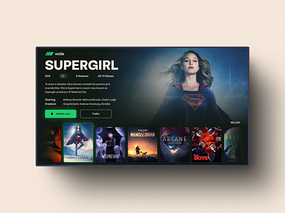 TV App | Daily UI apple tv dailyui dashboard movies platform player series smart tv streaming svod television tv tv app tv application tv show ui user interface