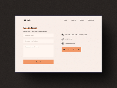 Contact Us | Daily UI about us clean design contact contact form contact page contact us dailyui design get in touch minimal saas ui user interface web web design website