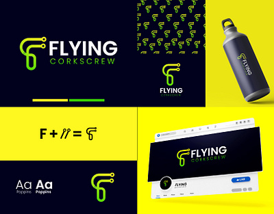 Flying - Logo Design | Tech Logo Design best logo brand identity brand logo branding design graphic design letter f logo logo logo design tech logo