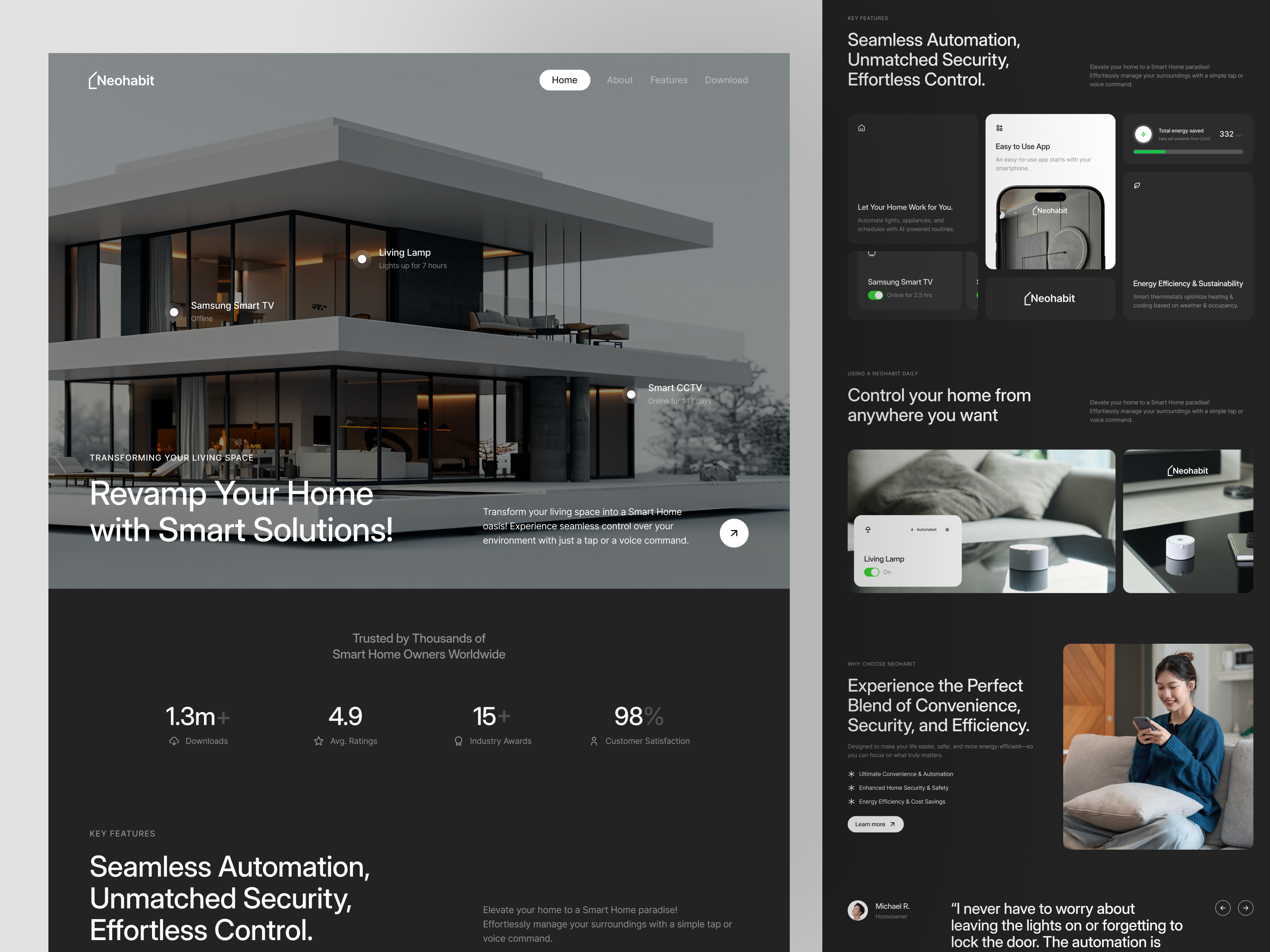 Example of Smart Home, Smarter Experience – UI/UX for Home Automation ⚡🏡