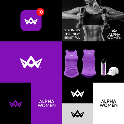 Branding for a GYM branding color gym icon identity logo women