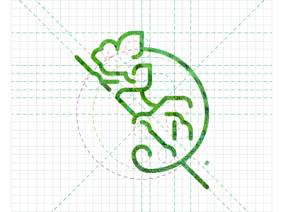 30 days with ANIMALS / Chameleon animals chameleon construction days green icon lizard logo pictogram usarek