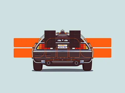 DeLorean back car fan future movie speed time travel tribute