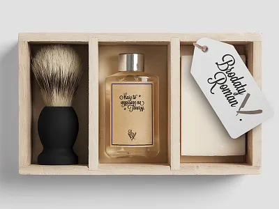 Barber PSD Mockup branding business card craft hipster identity logo packaging psd stationery wood