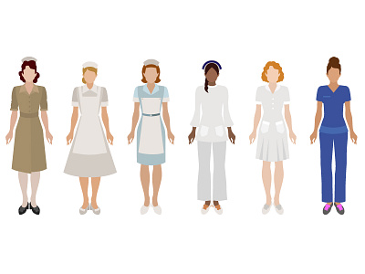Evolution Of Nursing Illustration illustration vector