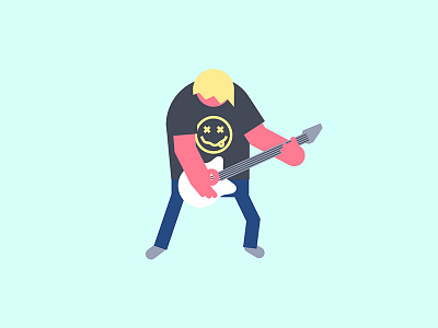 Chubby Rocker 2d design flat illustrator vector