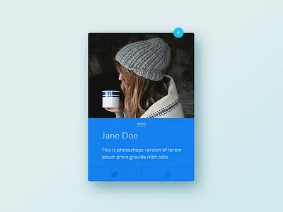 User profile. 006 dailyui