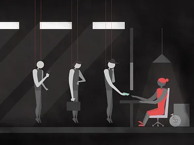 Customs Line 2d cold customs dark design illustration