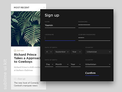 Sublime UI kit most recent sign up spacebase sublime ui uikit