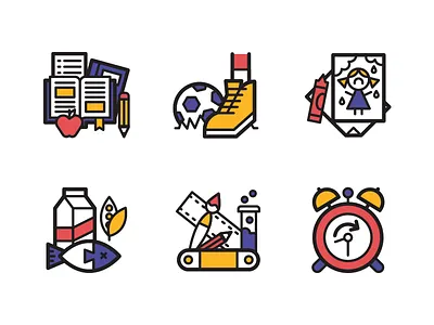 TIME Magazine Education Icons education icon set iconography illustration school vector