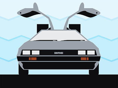 Delorean back to the future delorean marty vector