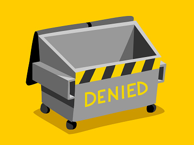 Yellow Dumpster illustration vectober vector